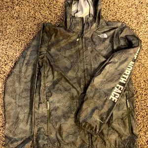 North Face shell in camouflage color.